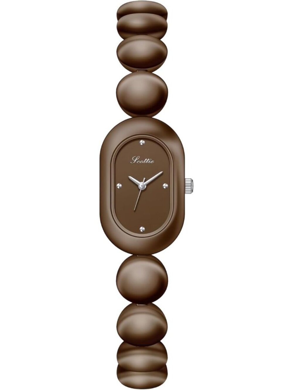 Vintage Women's Quartz Dress Watch - Small Oval Dial Bracelet Timepiece